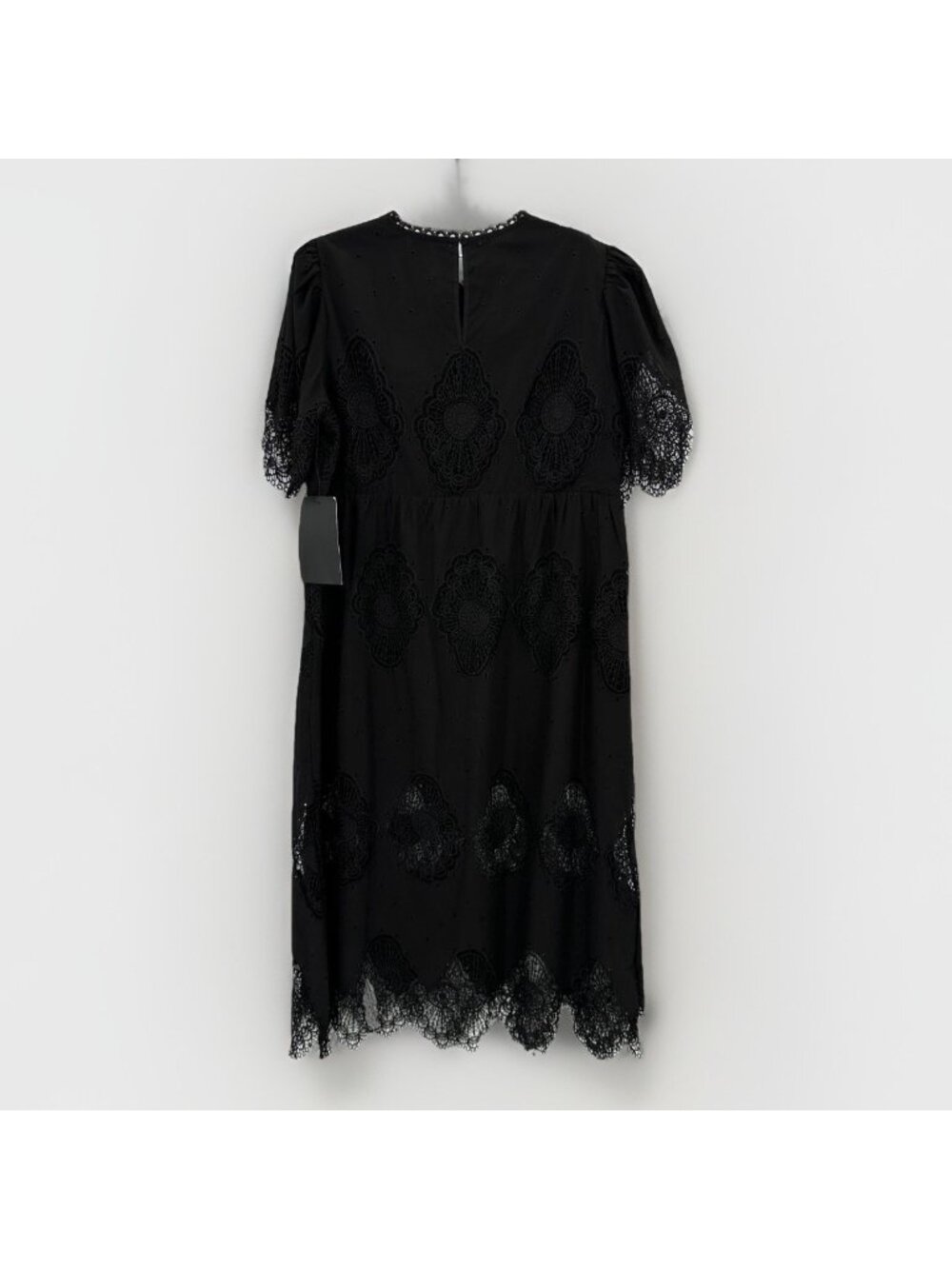 Tuckernuck Black Catalina Midi Dress size M Medium NWT Lace Crochet Long - Picture 5 of 8